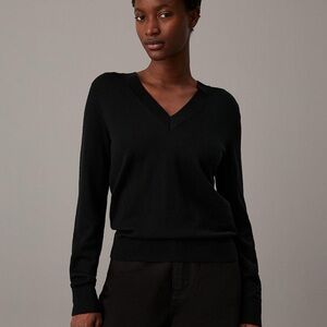 Calvin Klein Black V-Neck Sweater